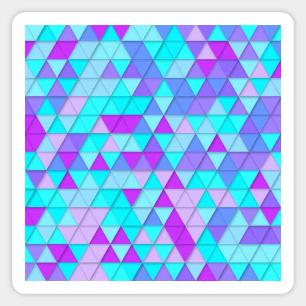 Teal Blue Triangle Tessellation Sticker by KirstenStar 